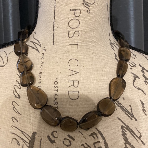 Natural Smoky Quartz Necklace Oval Smooth Beaded. Single strand, Rare find - Picture 9 of 11